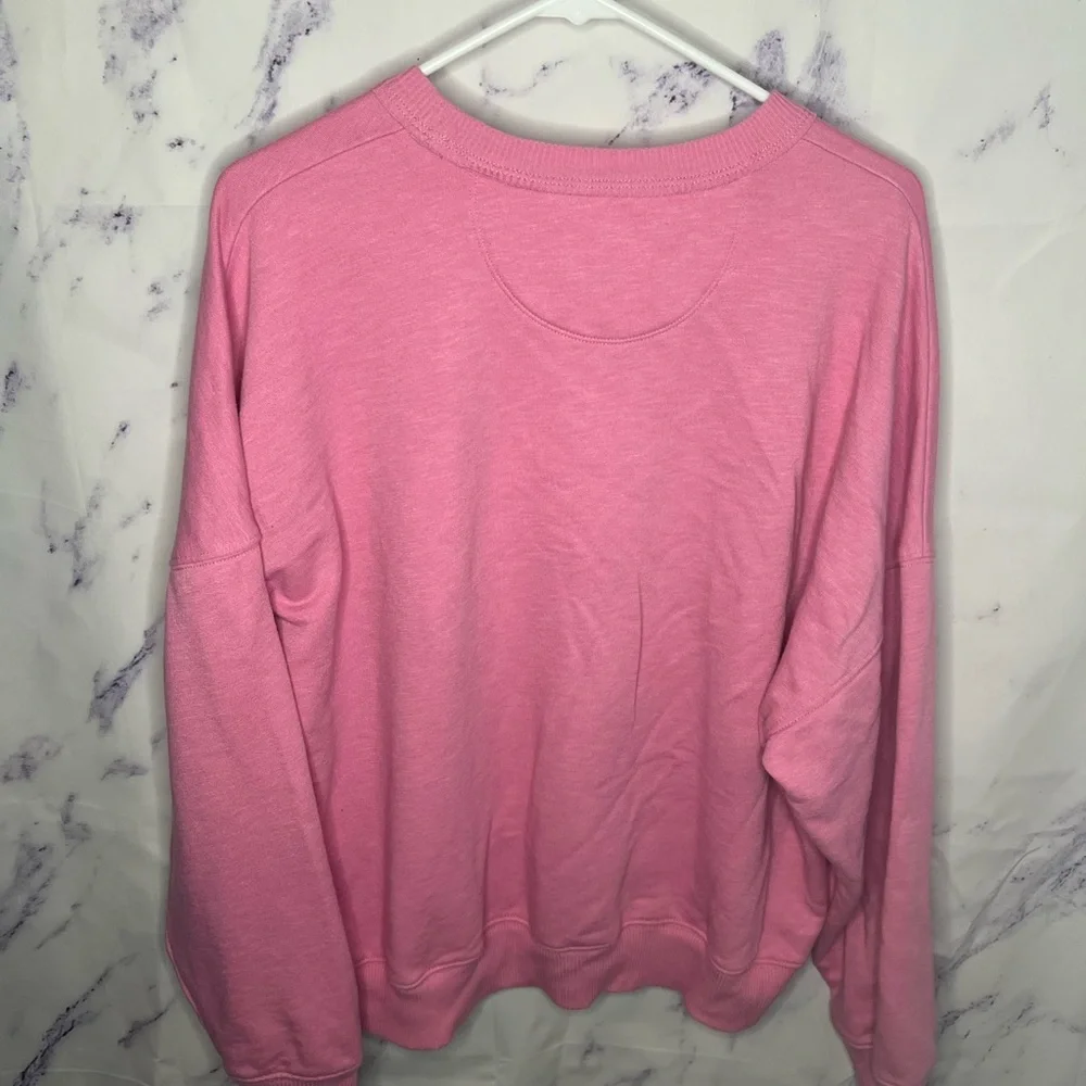American Eagle Outfitters  Women’s Pink Peace Sign Sweatshirt Sz XL - Picture 3 of 3